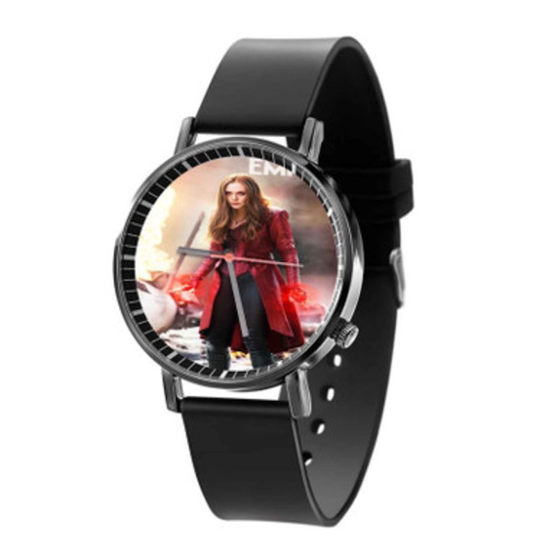 Scarlet Witch Marvel Superheroes Unisex Black Quartz Watch With Premium Gift Box