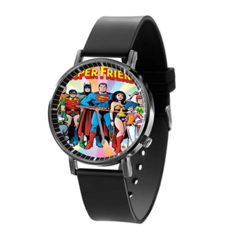 Super Friends Unisex Black Quartz Watch With Premium Gift Box