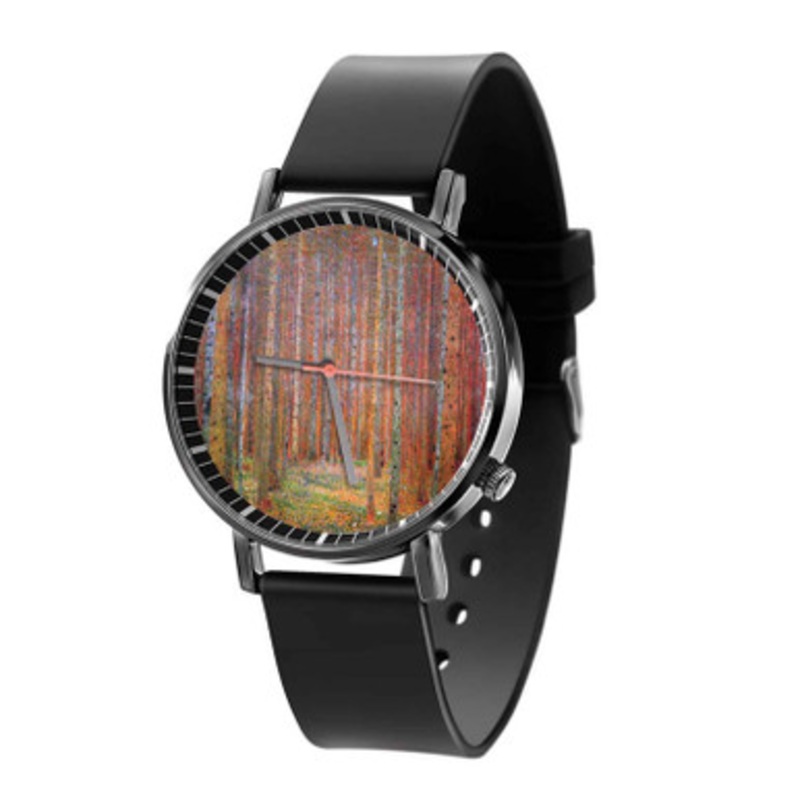 Tannenwald Gustav Klimt Black Quartz Watch Unisex With Premium Gift Box