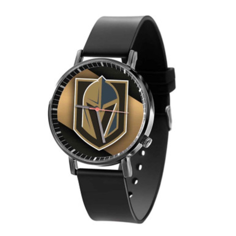 Vegas Golden Knights NHL Black Quartz Watch Unisex With Premium Gift Box