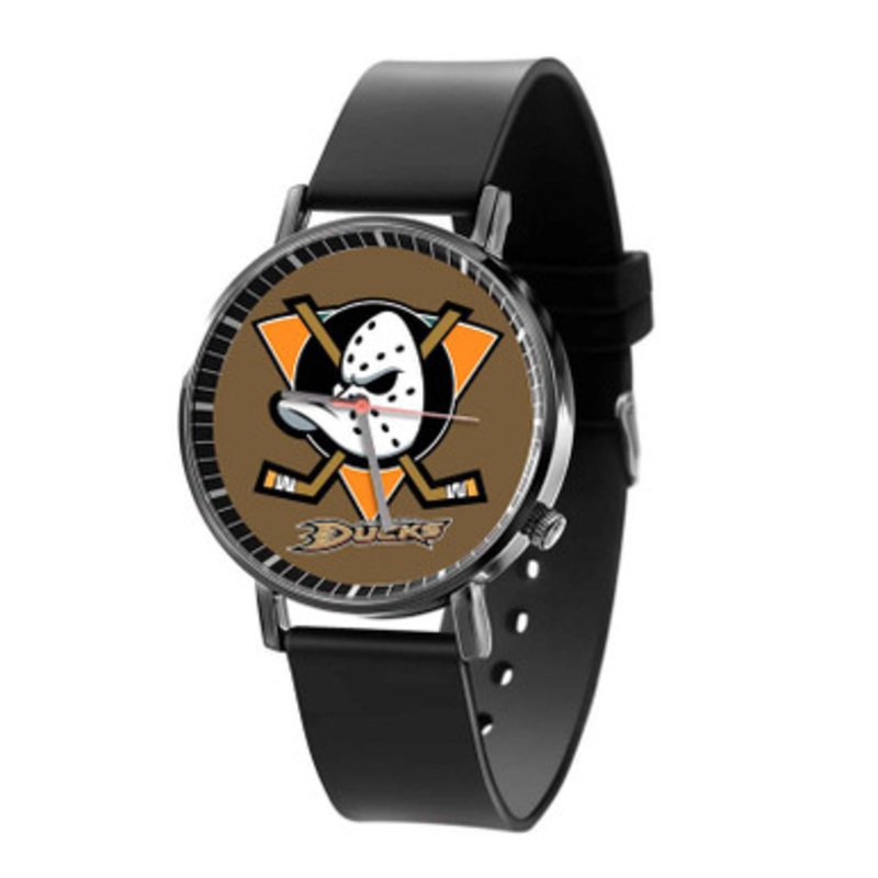 Anaheim Ducks NHL Black Quartz Watch Unisex With Premium Gift Box