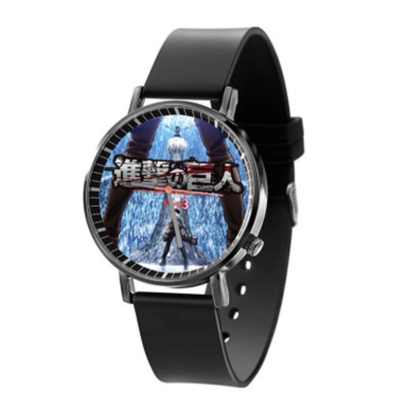 Attack on Titan Season 3 Black Quartz Watch Unisex With Premium Gift Box