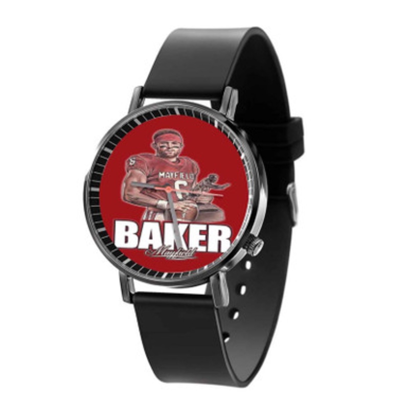 Baker Mayfield Black Quartz Watch Unisex With Premium Gift Box