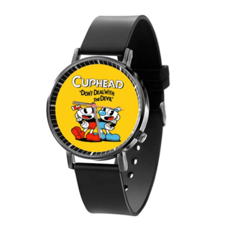 Cuphead Black Quartz Watch Unisex With Premium Gift Box