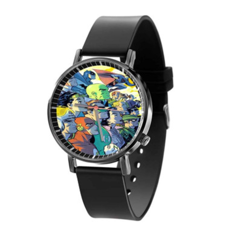 DC Comics The New Frontier Black Quartz Watch Unisex With Premium Gift Box