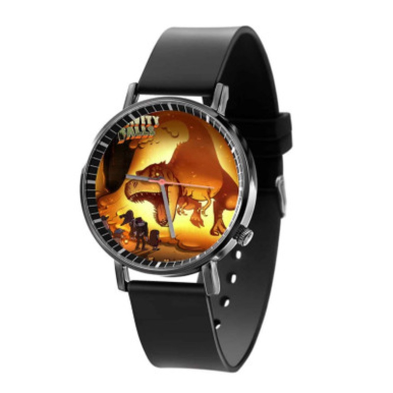 Dinosaurs Gravity Falls Black Quartz Watch Unisex With Premium Gift Box