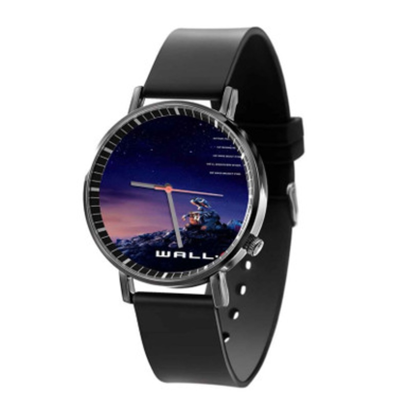 Disney Pixar Wall E Black Quartz Watch Unisex With Premium Gift Box