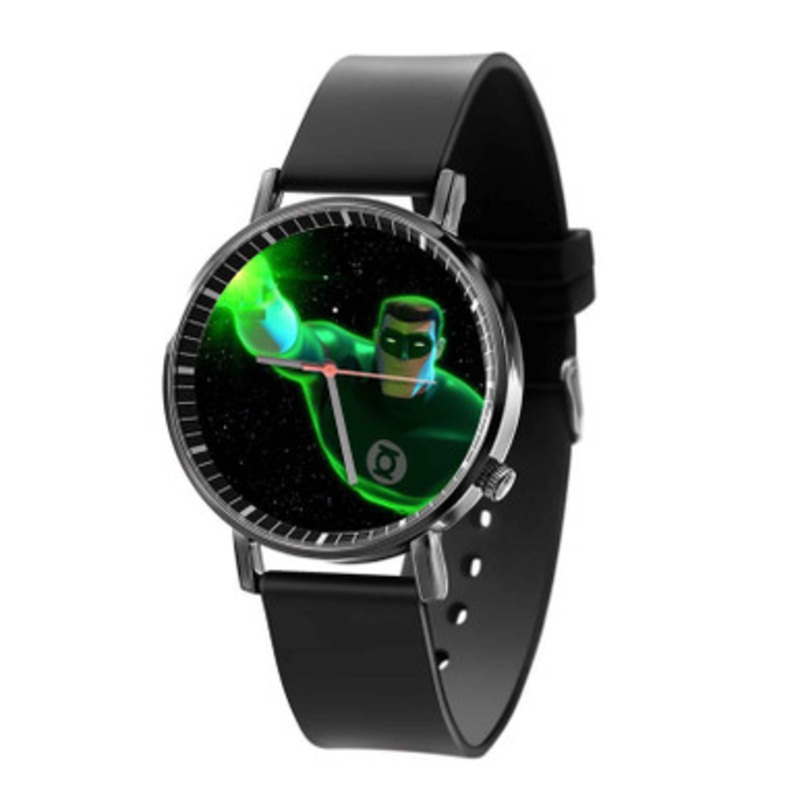 Green Lantern The Animated Series Black Quartz Watch Unisex With Premium Gift Box