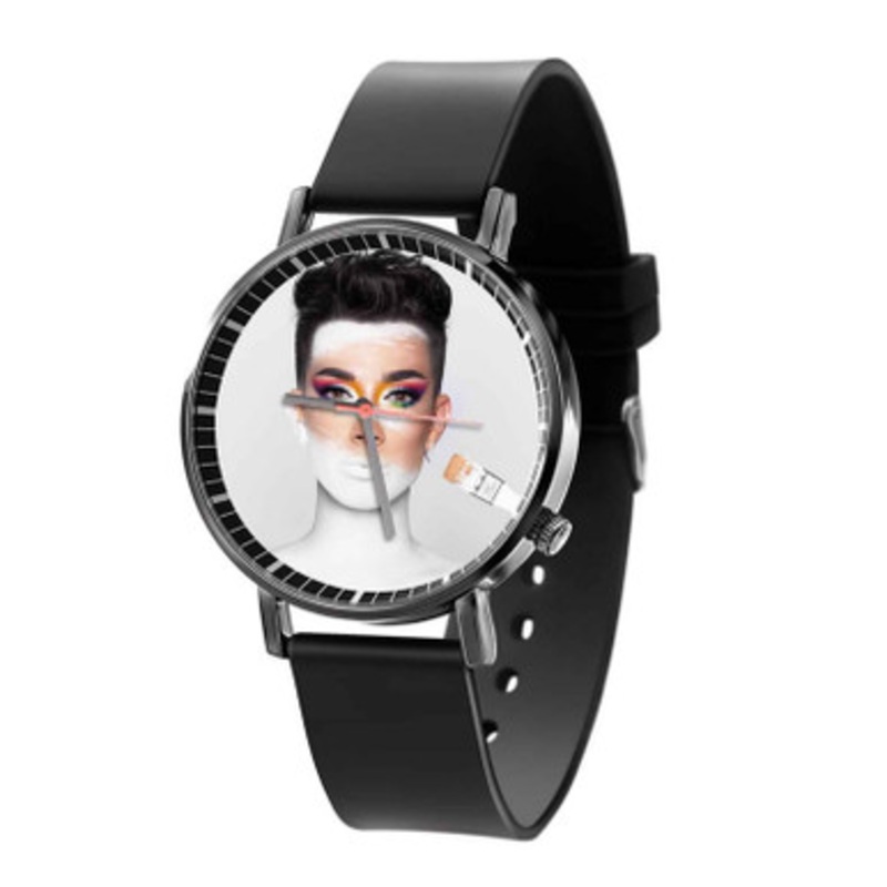 james charles Black Quartz Watch Unisex With Premium Gift Box