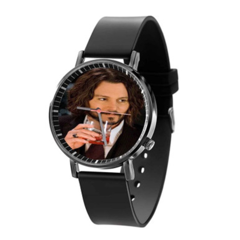 Johnny Depp 2 Black Quartz Watch Unisex With Premium Gift Box