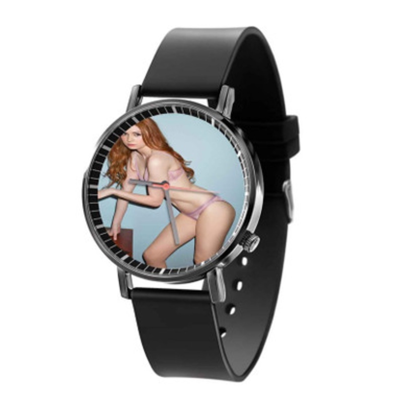 Karen Gillan Black Quartz Watch Unisex With Premium Gift Box