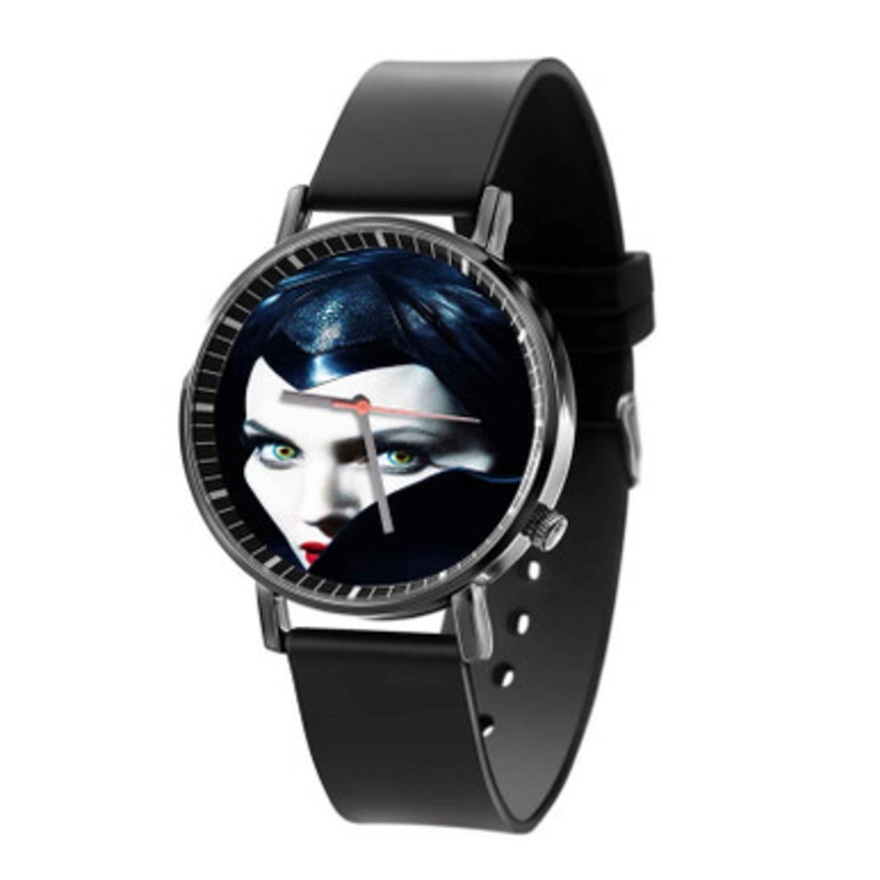 Maleficent Angelina Jolie Black Quartz Watch Unisex With Premium Gift Box