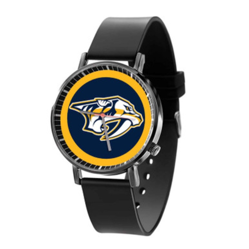 Nashville Predators NHL Black Quartz Watch Unisex With Premium Gift Box