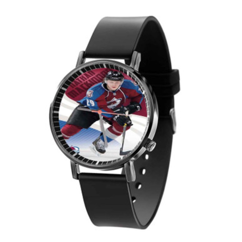 Nathan Mac Kinnon Colorado Avalanche Black Quartz Watch Unisex With Premium Gift Box