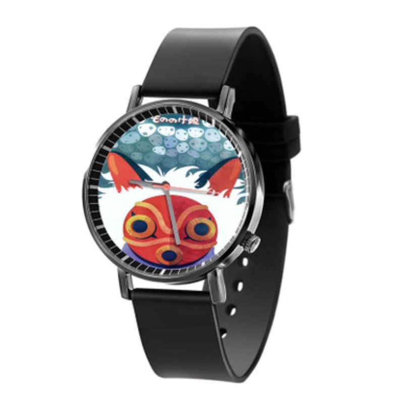 Princess Mononoke Red Mask Studio Ghibli Black Quartz Watch Unisex With Premium Gift Box