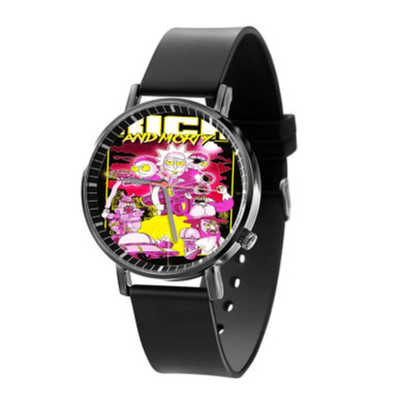 Rick and Morty Action Movie Black Quartz Watch Unisex With Premium Gift Box