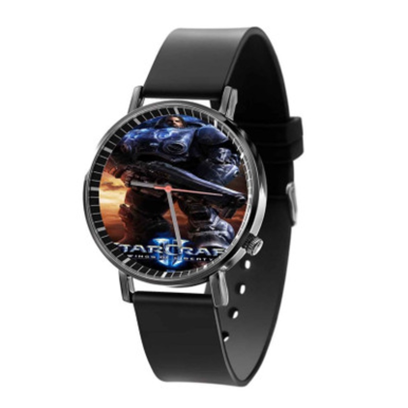Star Craft II Wings of Liberty Game Black Quartz Watch Unisex With Premium Gift Box