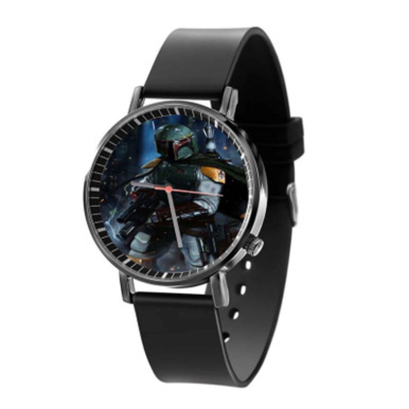 Boba Fett Star Wars Art Movies Black Quartz Watch Unisex With Premium Gift Box