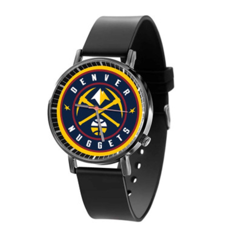 Denver Nuggets NBA Art Black Quartz Watch Unisex With Premium Gift Box