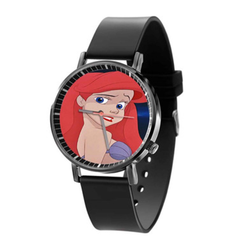 Disney Ariel The Little Mermaid New Unisex Black Quartz Watch With Premium Gift Box