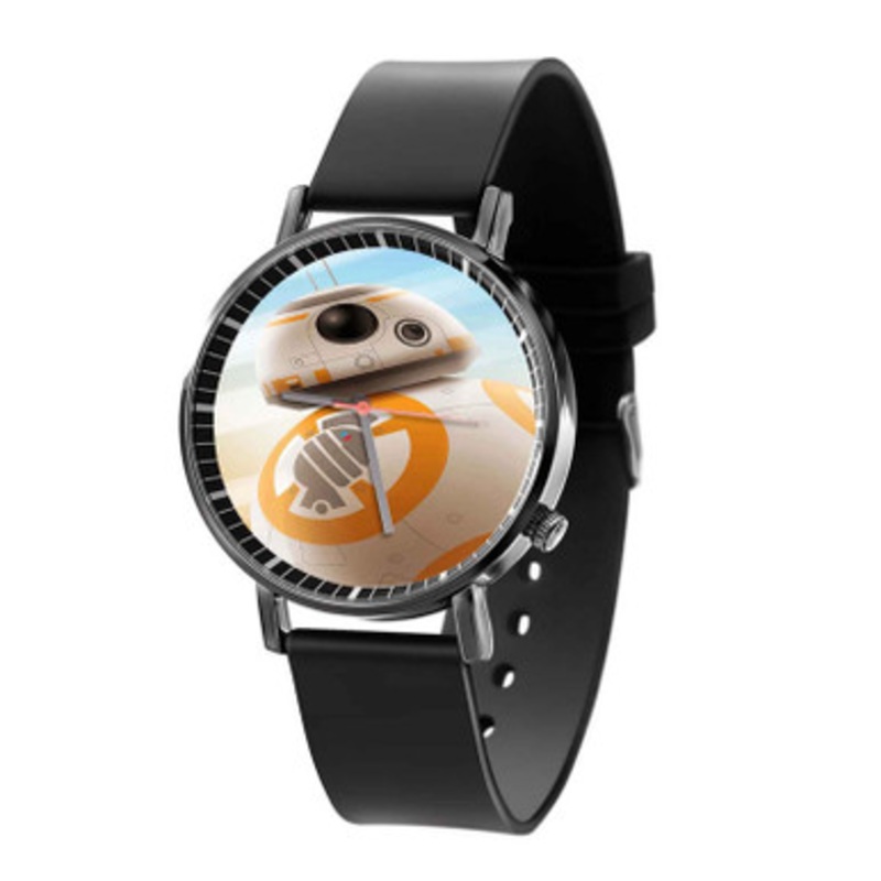 Droid BB8 Star Wars The Force Awakens Black Quartz Watch Unisex With Premium Gift Box