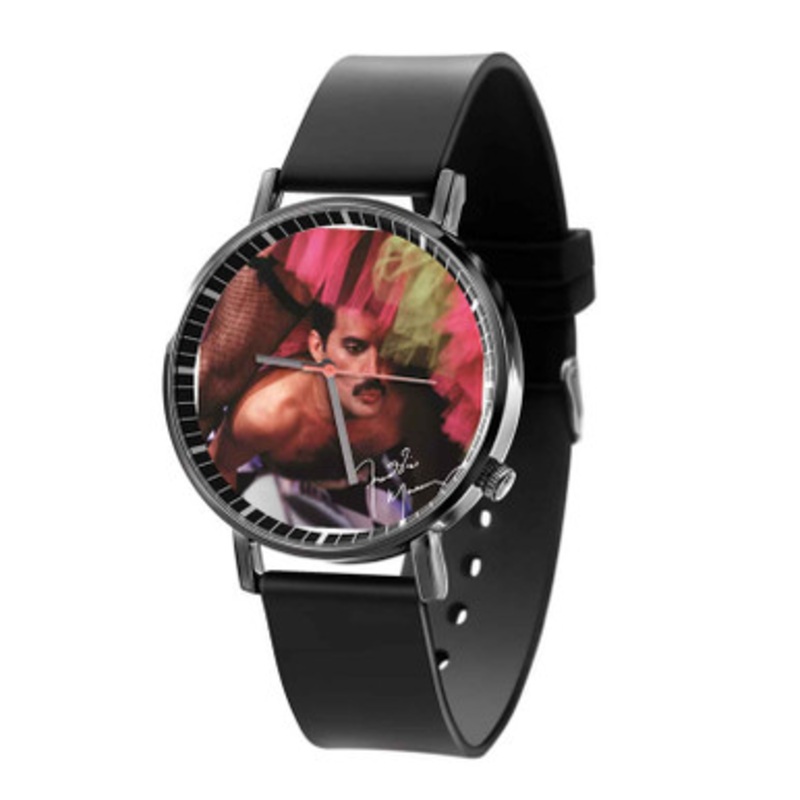 Freddie Mercury Never Boring Black Quartz Watch Unisex With Premium Gift Box