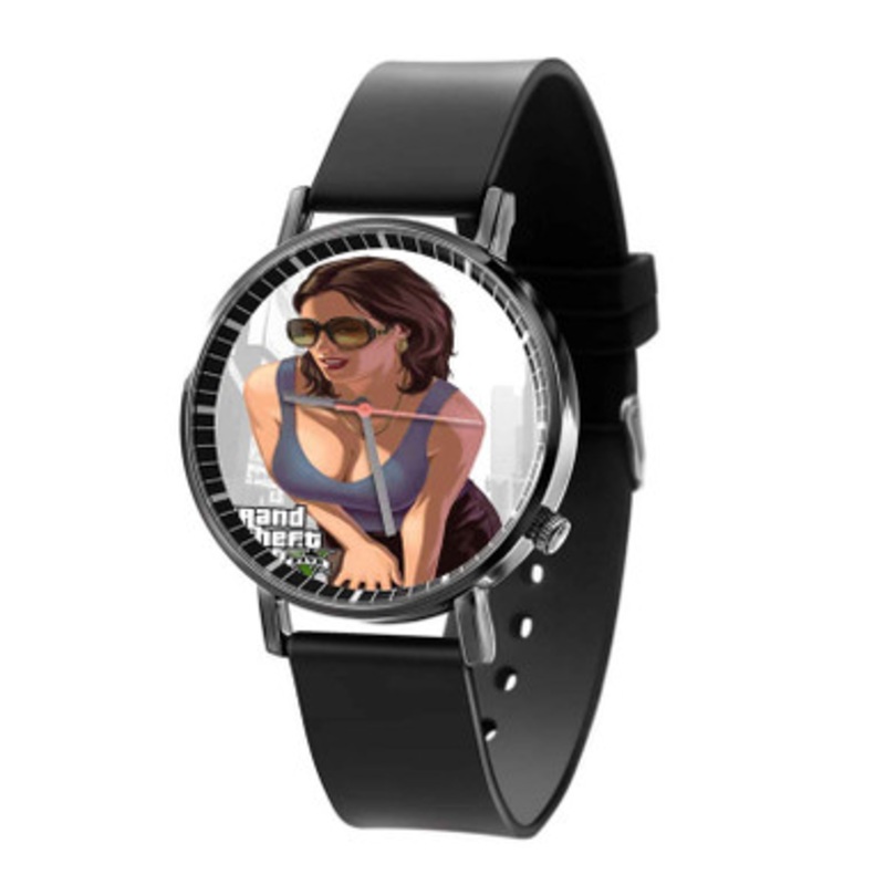 Grand Theft Auto 5 Girl Unisex Black Quartz Watch With Premium Gift Box