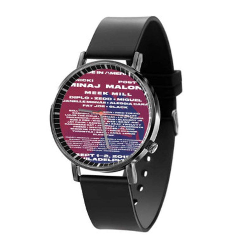 Made in America Nicki Minaj Post Malone Black Quartz Watch With Premium Gift Box for Unisex