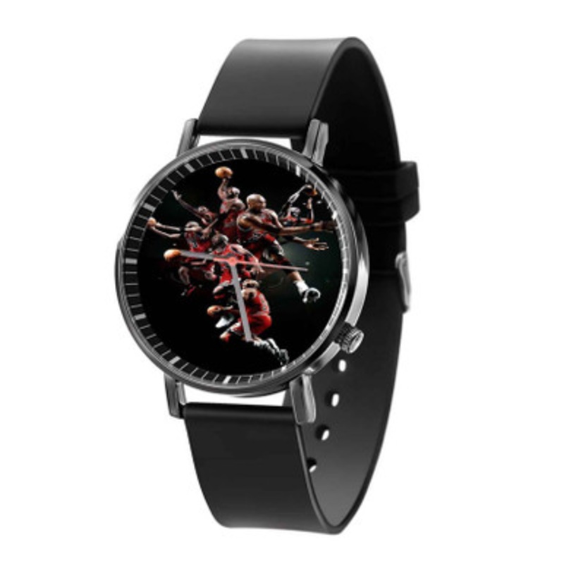 Michael Jordan Collage Black Quartz Watch Unisex With Premium Gift Box