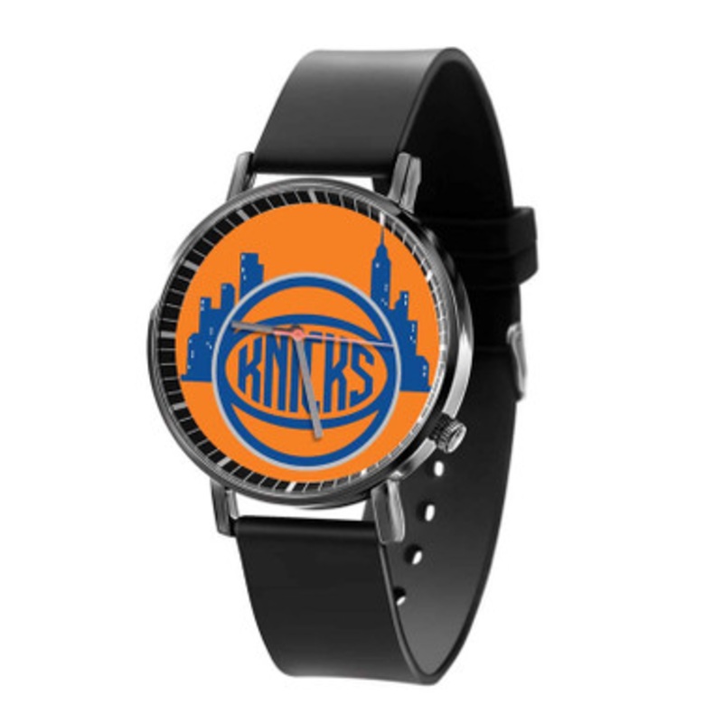 New York Knicks NBA Art Black Quartz Watch Unisex With Premium Gift Box