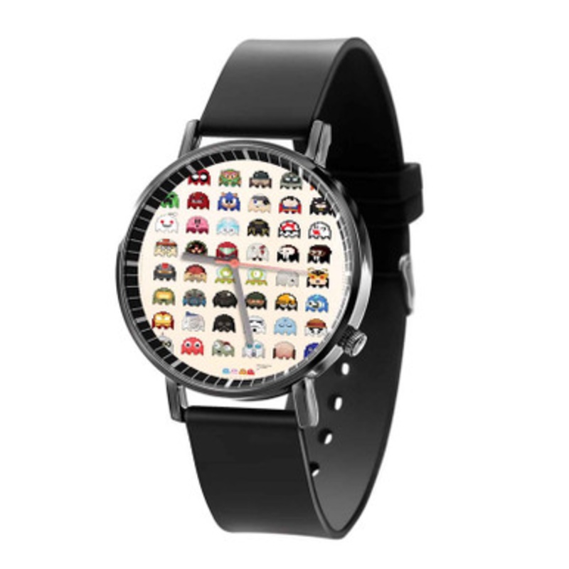 Pacman Ghost Black Quartz Watch Unisex With Premium Gift Box