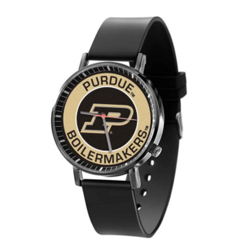Purdue Boilermakers Black Quartz Watch Unisex With Premium Gift Box