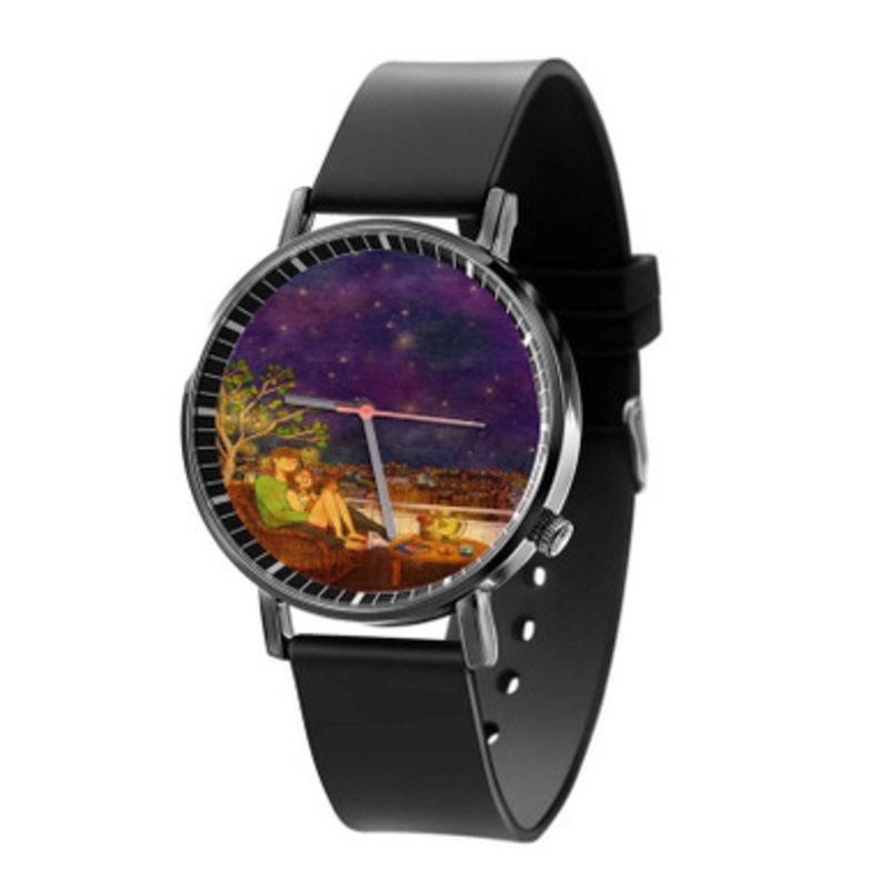 Puuung Love Is Black Quartz Watch Unisex With Premium Gift Box