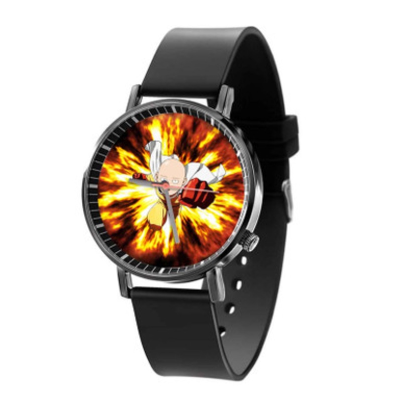 Saitama One Punch Man Black Quartz Watch Unisex With Premium Gift Box