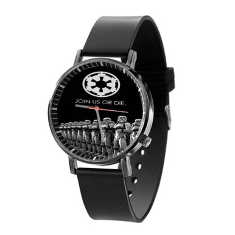 Stormtrooper Join Us Or Die Star Wars Black Quartz Watch Unisex With Premium Gift Box