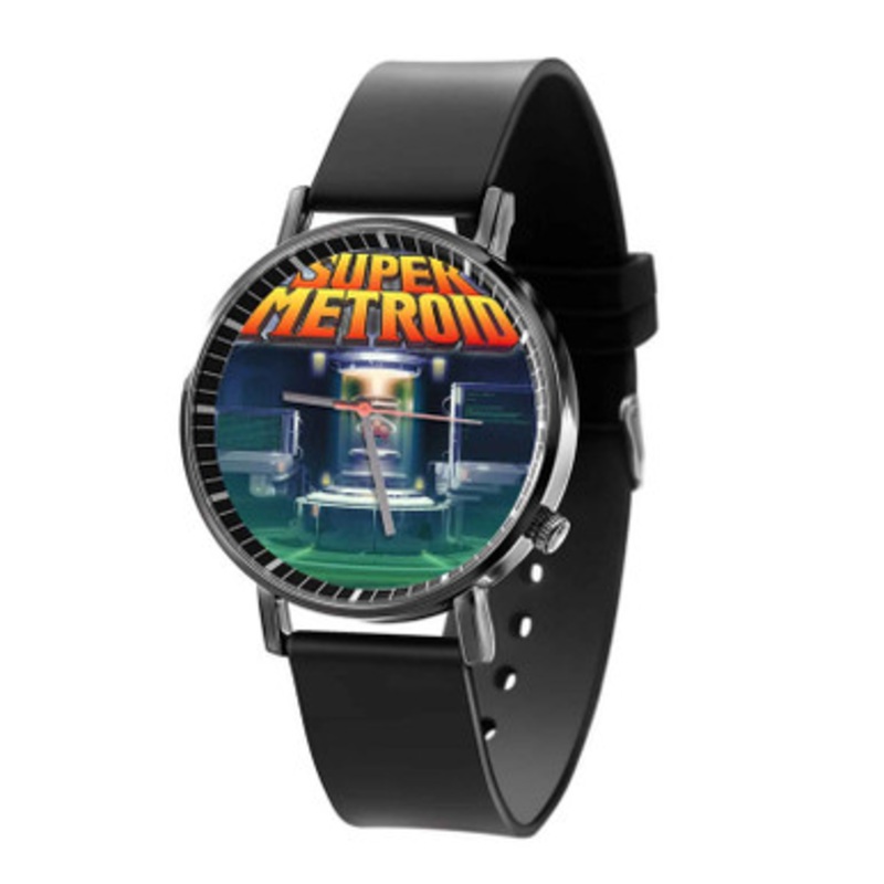 Super Metroid Lab Black Quartz Watch Unisex With Premium Gift Box