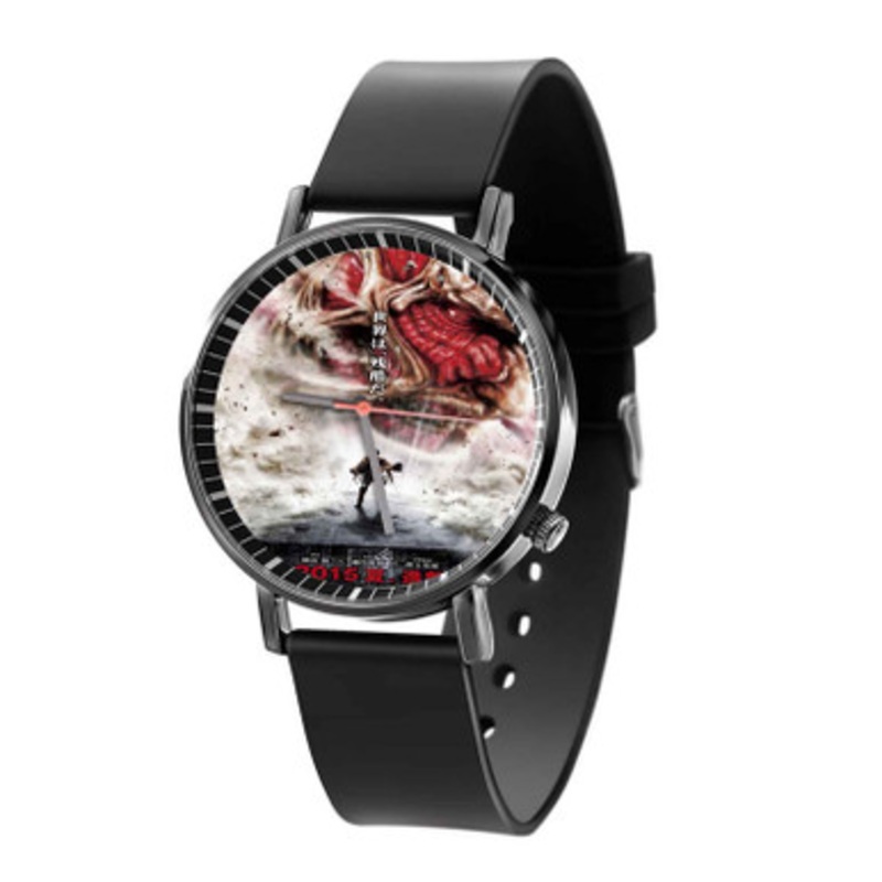 Attack On Titan 2015 Black Quartz Watch Unisex With Premium Gift Box