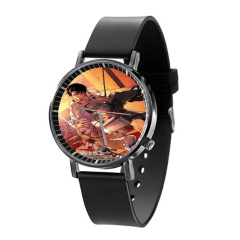 Attack on Titan Levi Black Quartz Watch Unisex With Premium Gift Box