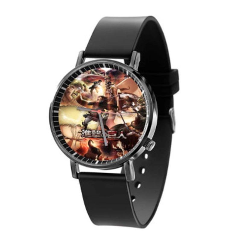 Attack On Titan Season 3 Anime Black Quartz Watch Unisex With Premium Gift Box