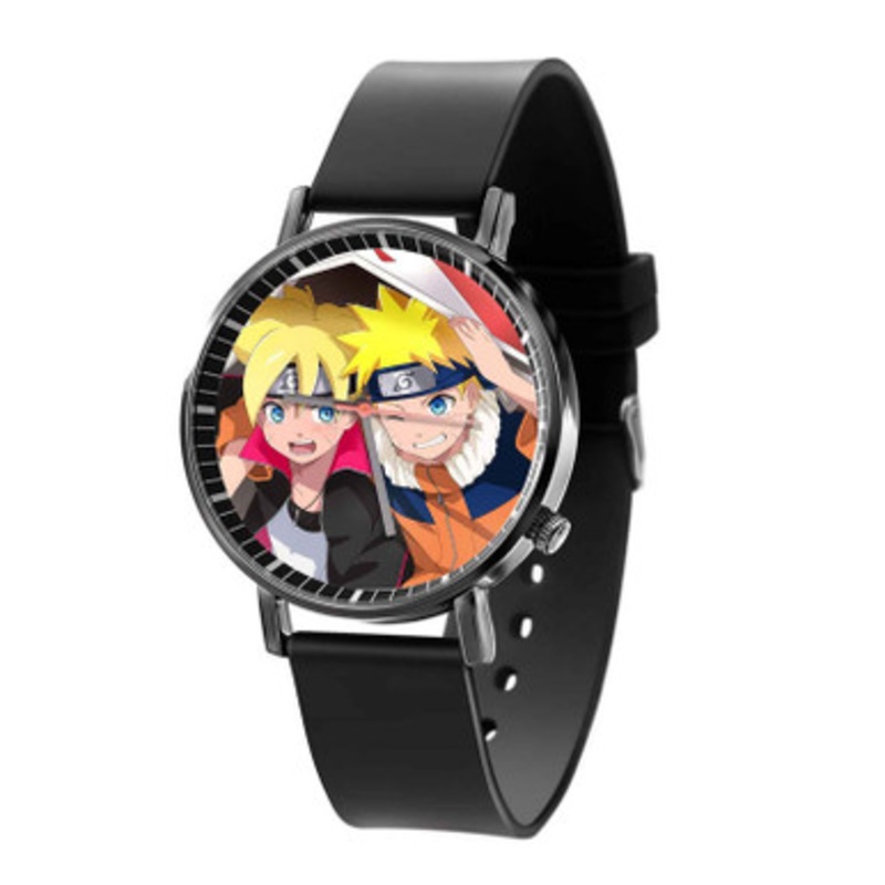 Boruto and Naruto Black Quartz Watch Unisex With Premium Gift Box