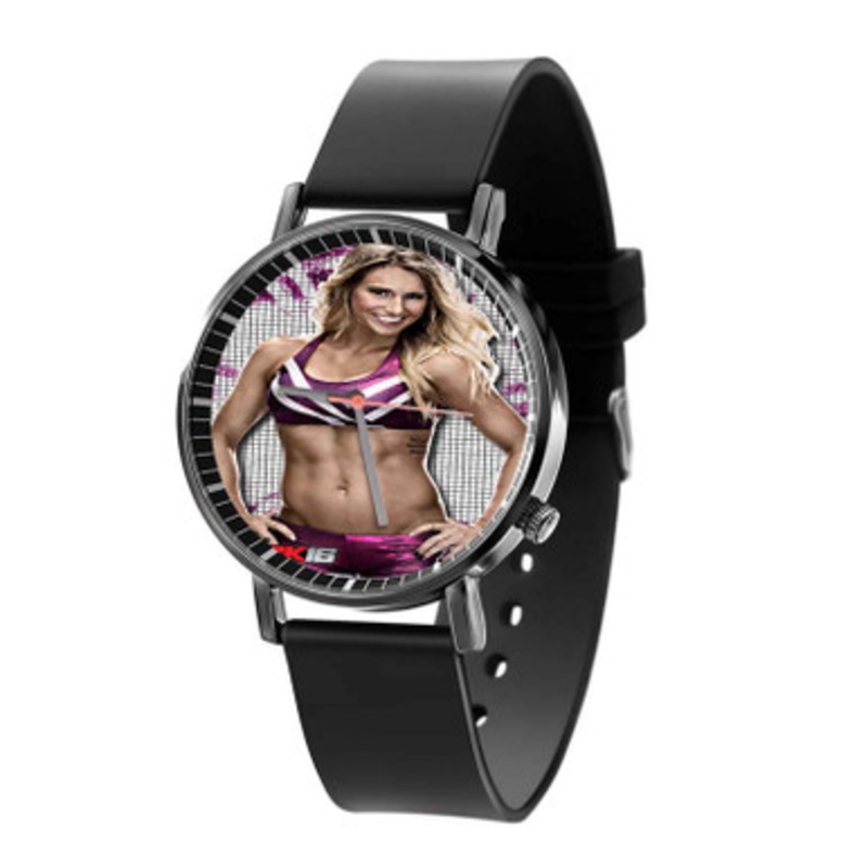 Charlotte WWE Art Black Quartz Watch Unisex With Premium Gift Box