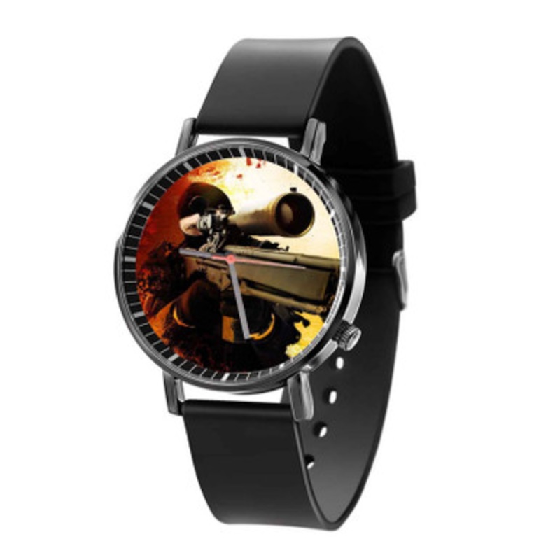 Counter Strike Global Offensive Shoot Unisex Black Quartz Watch With Premium Gift Box