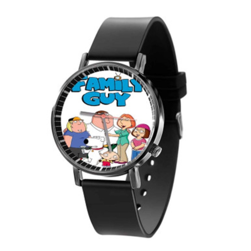 Family Guy Smile Black Quartz Watch Unisex With Premium Gift Box