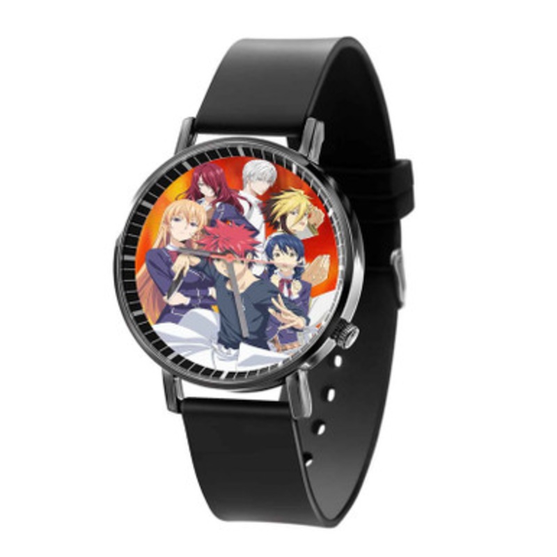 Food Wars Shokugeki no Soma Black Quartz Watch Unisex With Premium Gift Box