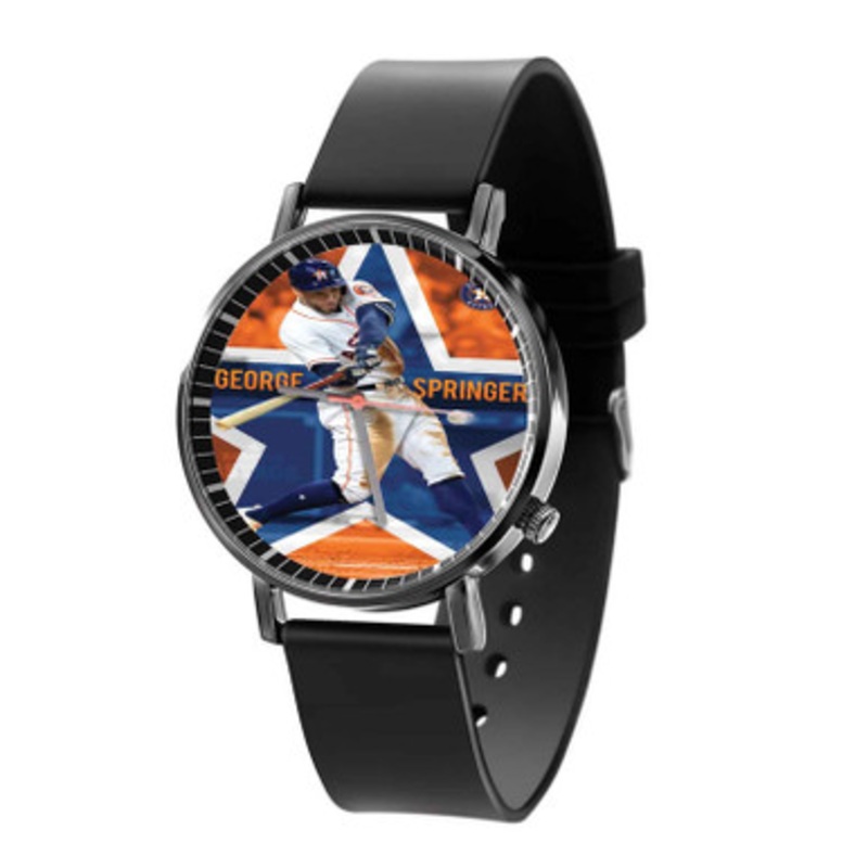 George Springer Houston Astros Black Quartz Watch Unisex With Premium Gift Box