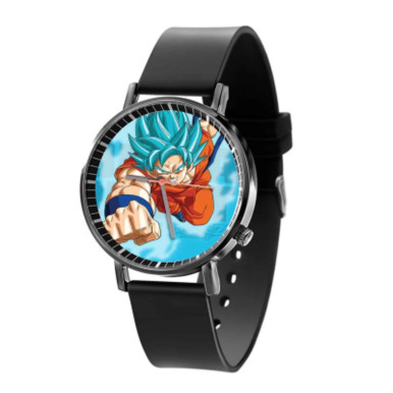 Goku Super Saiyan Blue Dragon Ball Unisex Black Quartz Watch With Premium Gift Box