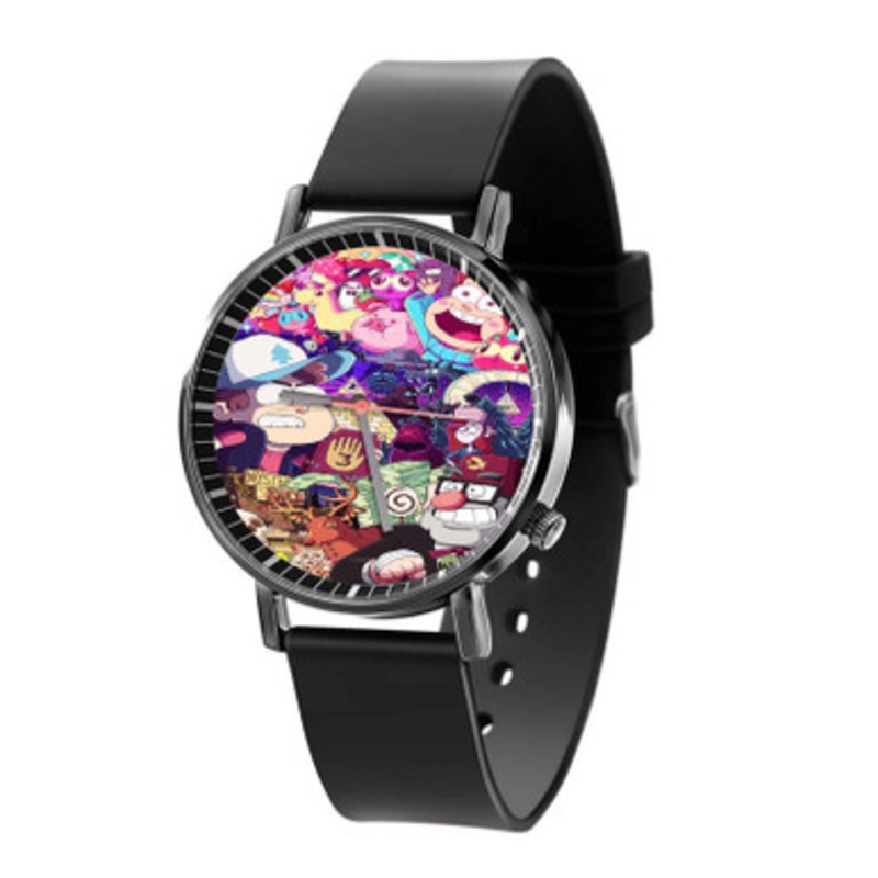 Gravity Falls Characters Season 3 Black Quartz Watch Unisex With Premium Gift Box