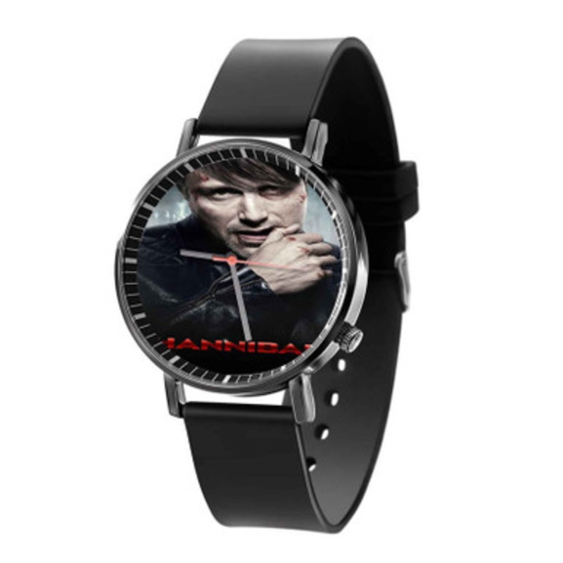 Hannibal Black Quartz Watch Unisex With Premium Gift Box
