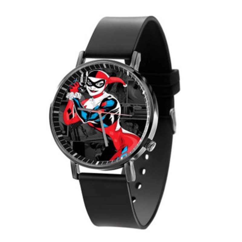 Harley Quinn DC Comics Art Unisex Black Quartz Watch With Premium Gift Box