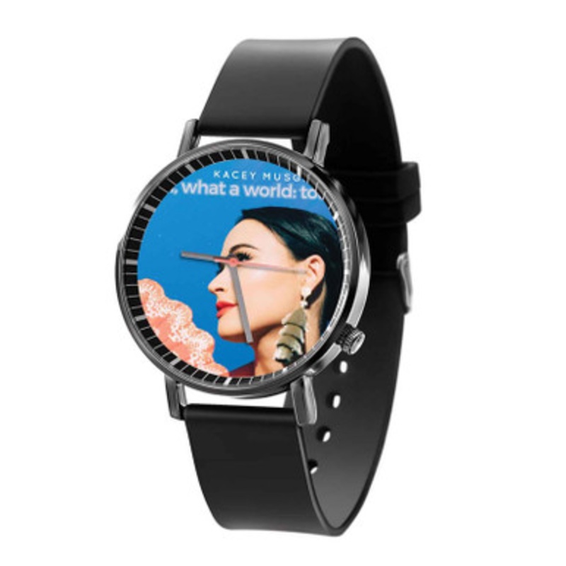 Kacey Musgraves Oh What a World Tour Black Quartz Watch With Premium Gift Box for Unisex